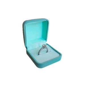 2R-C – Estojo Caixinha Veludo Colorido para Anel